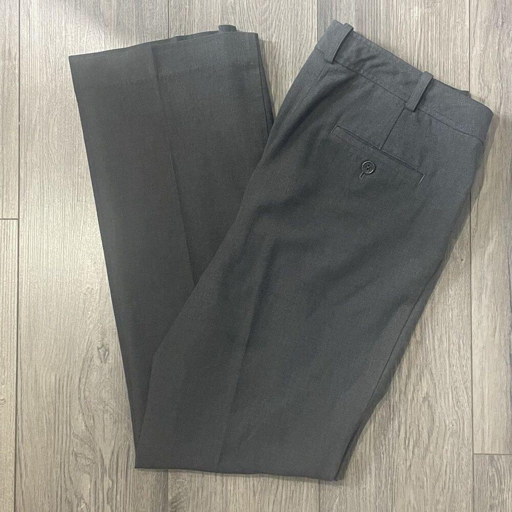 Talbots Signature Dress Pants Women's 8 Gray Work Career Wool Straight Leg